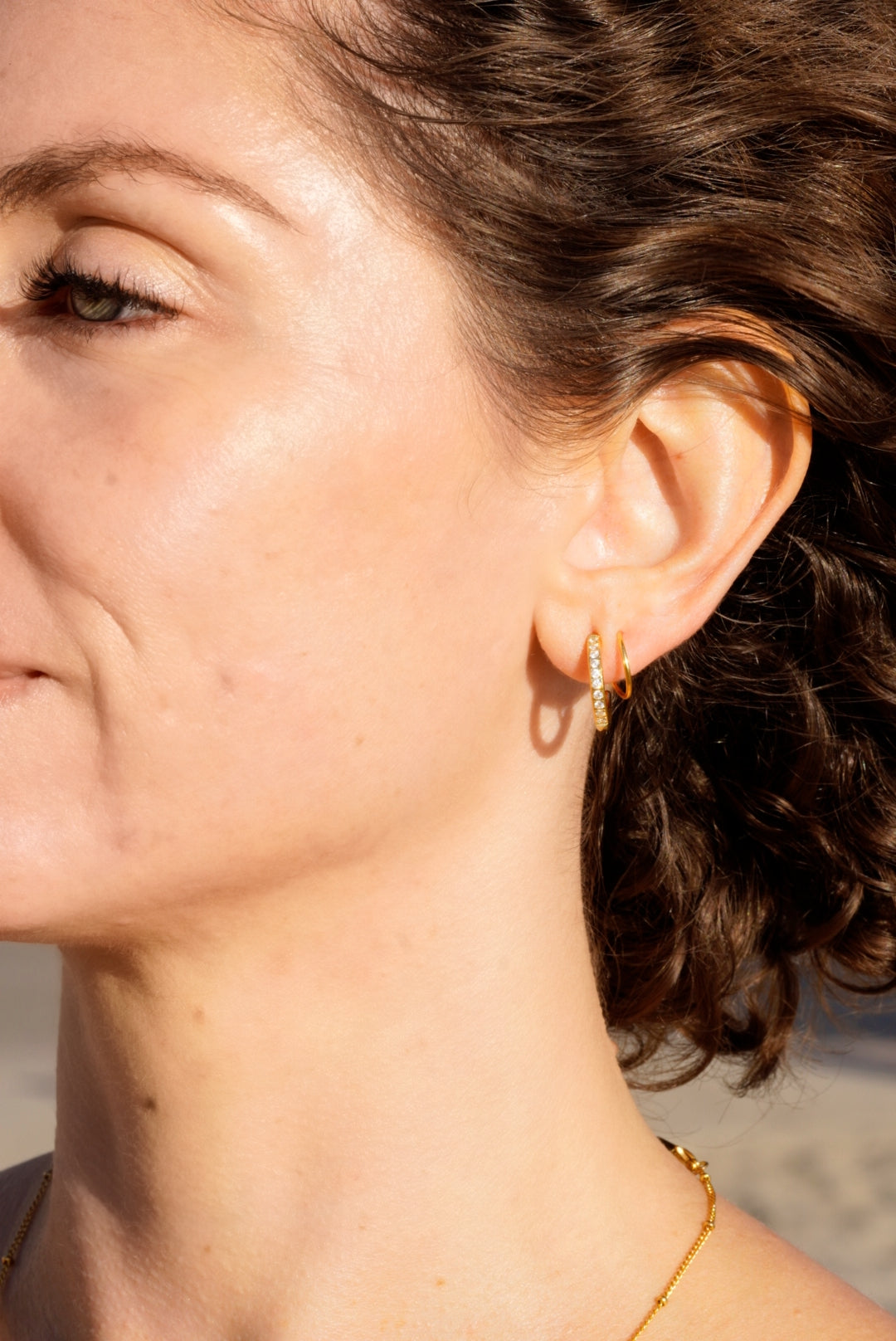 CC Double Twist Hoop Earring