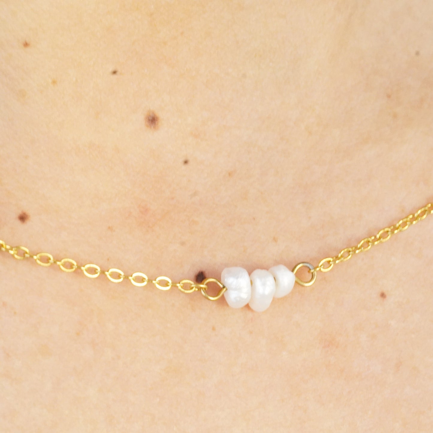 Alani Triple Pearl Necklace