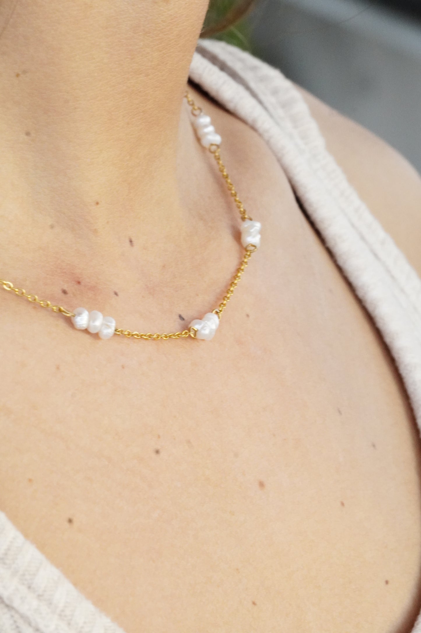 Alani Triple Pearl Necklace