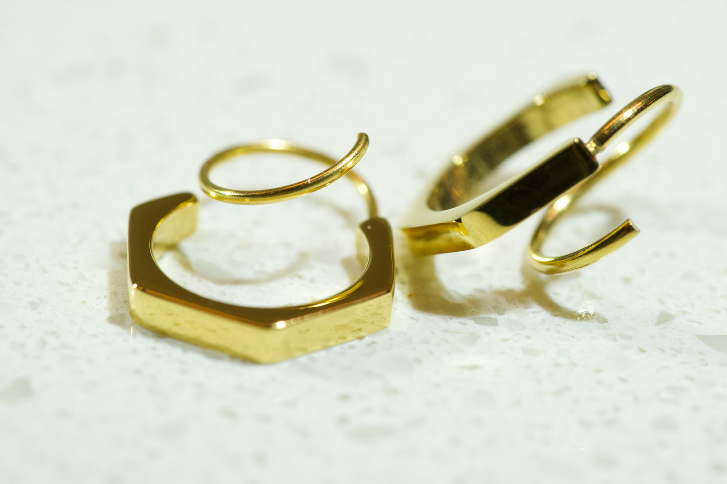 Hexagon Double Twist Hoop