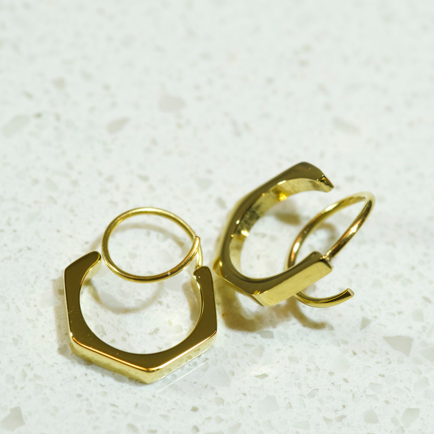 Hexagon Double Twist Hoop