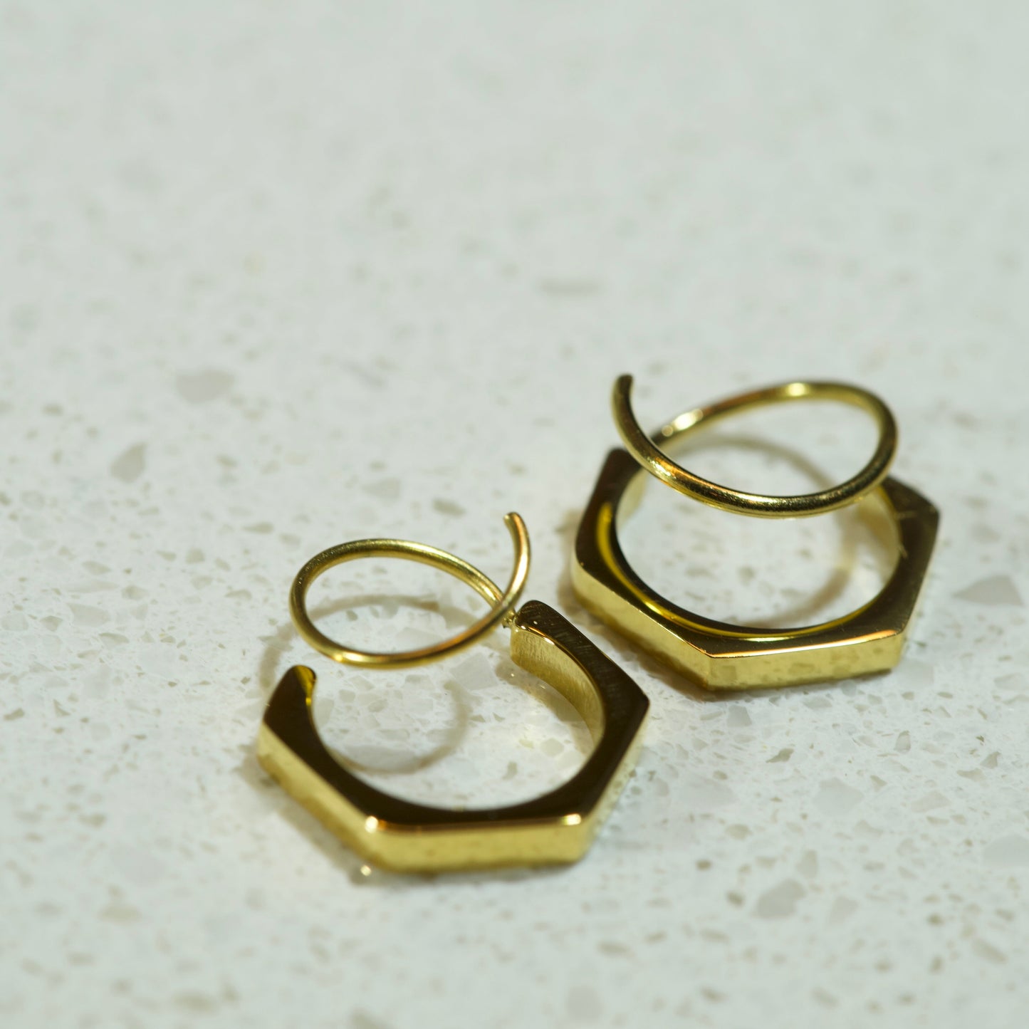 Hexagon Double Twist Hoop