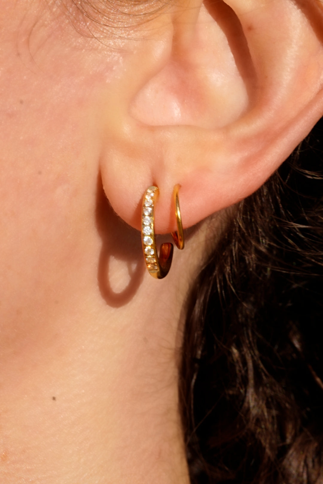 CC Double Twist Hoop Earring