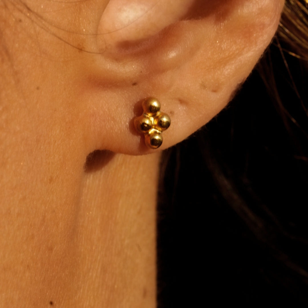 Dots of Gold Earring Studs