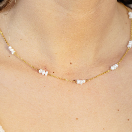 Alani Triple Pearl Necklace