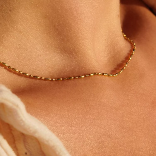 Mini Gold Bead Chain Choker