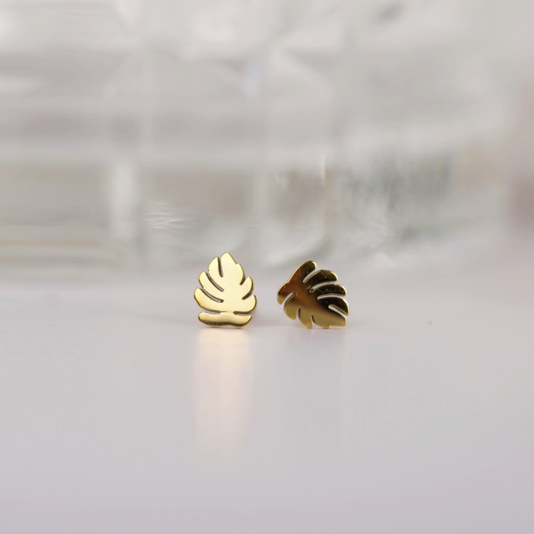 Mini Palm Stud Earrings