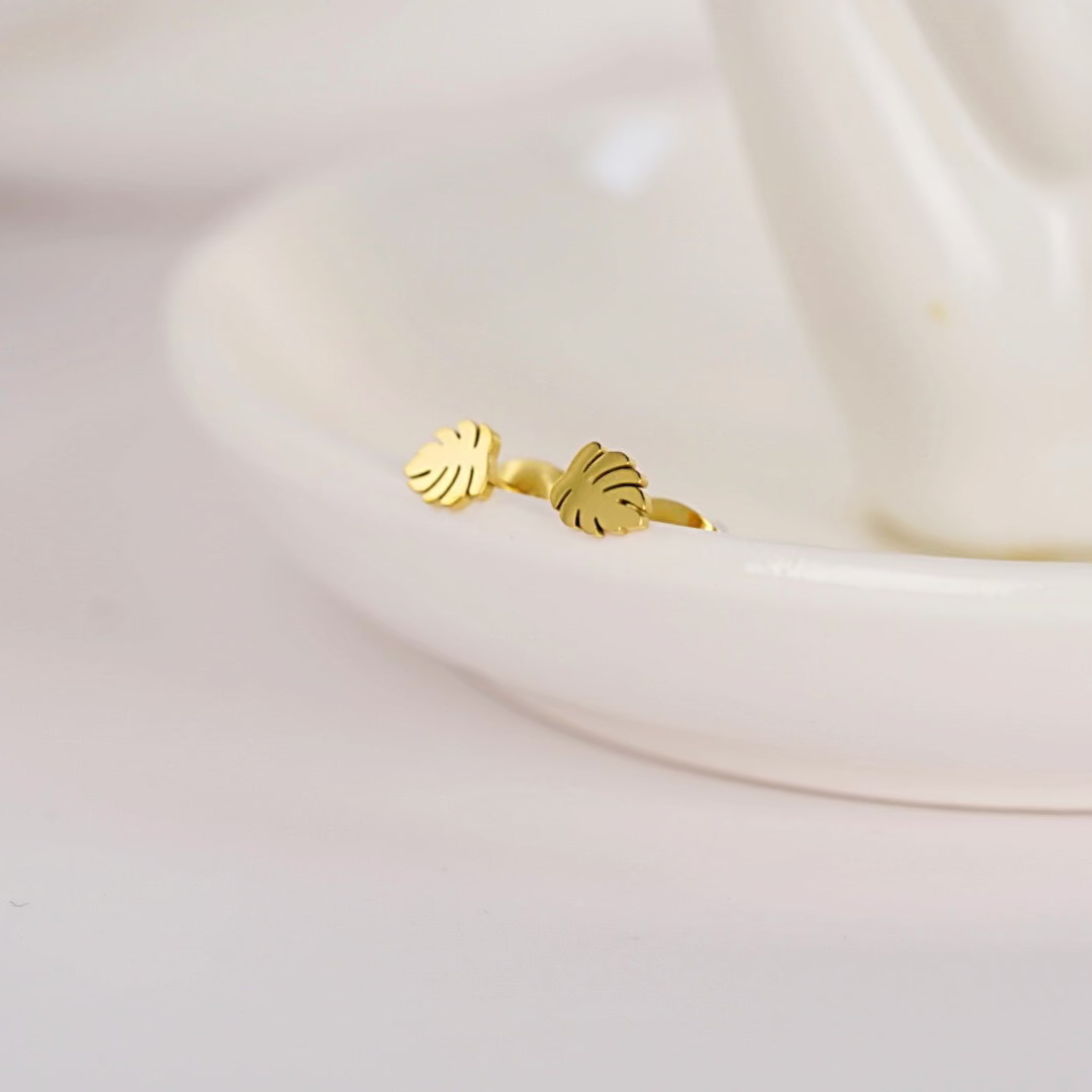 Mini Palm Stud Earrings