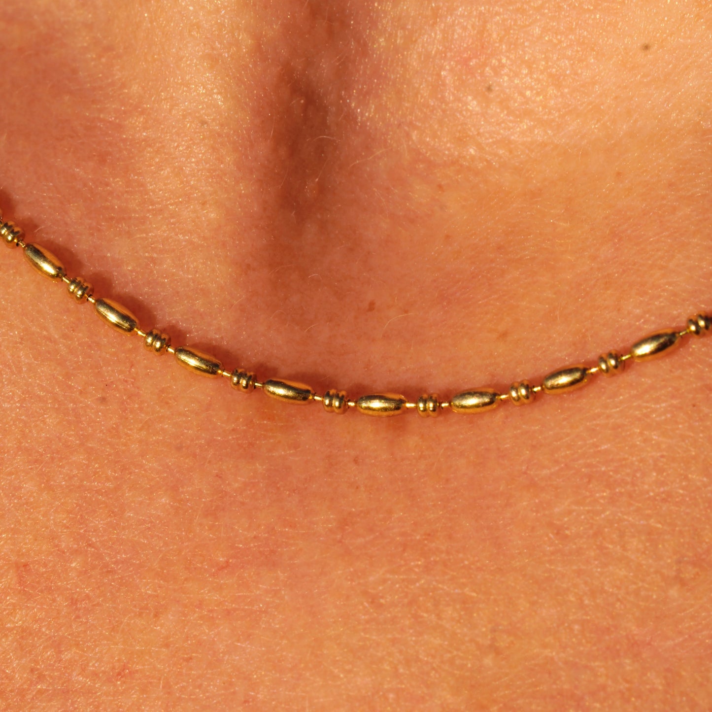 Mini Gold Bead Chain Choker