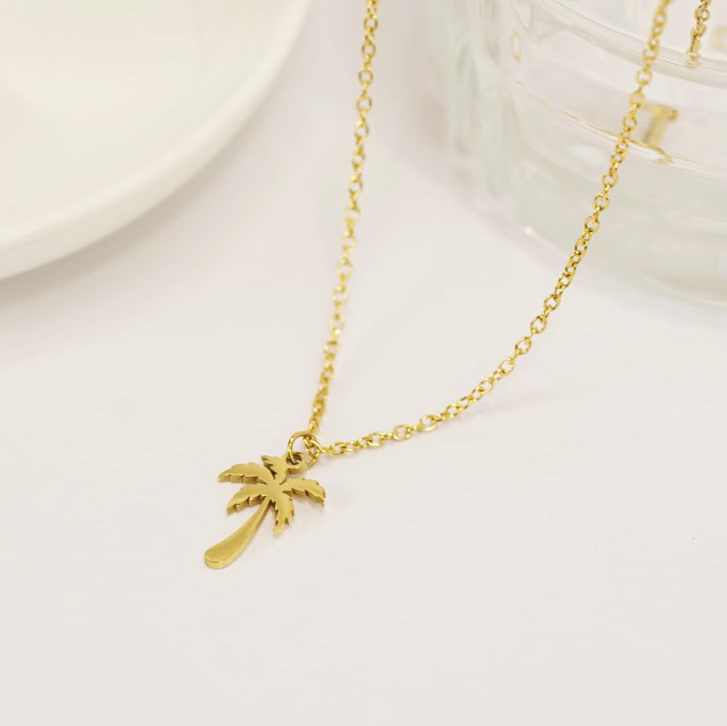 Palm Tree Pendant Necklace