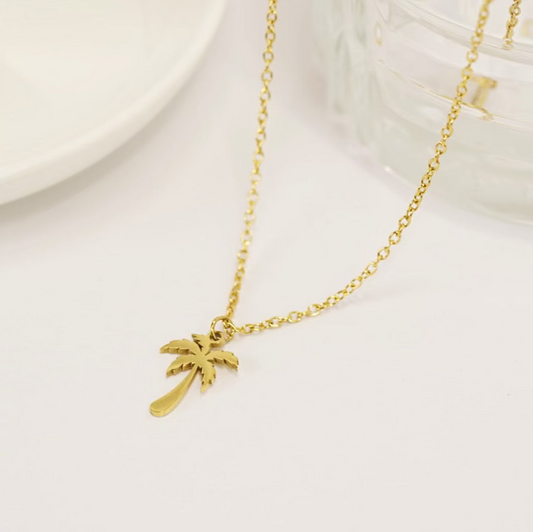 Palm Tree Pendant Necklace