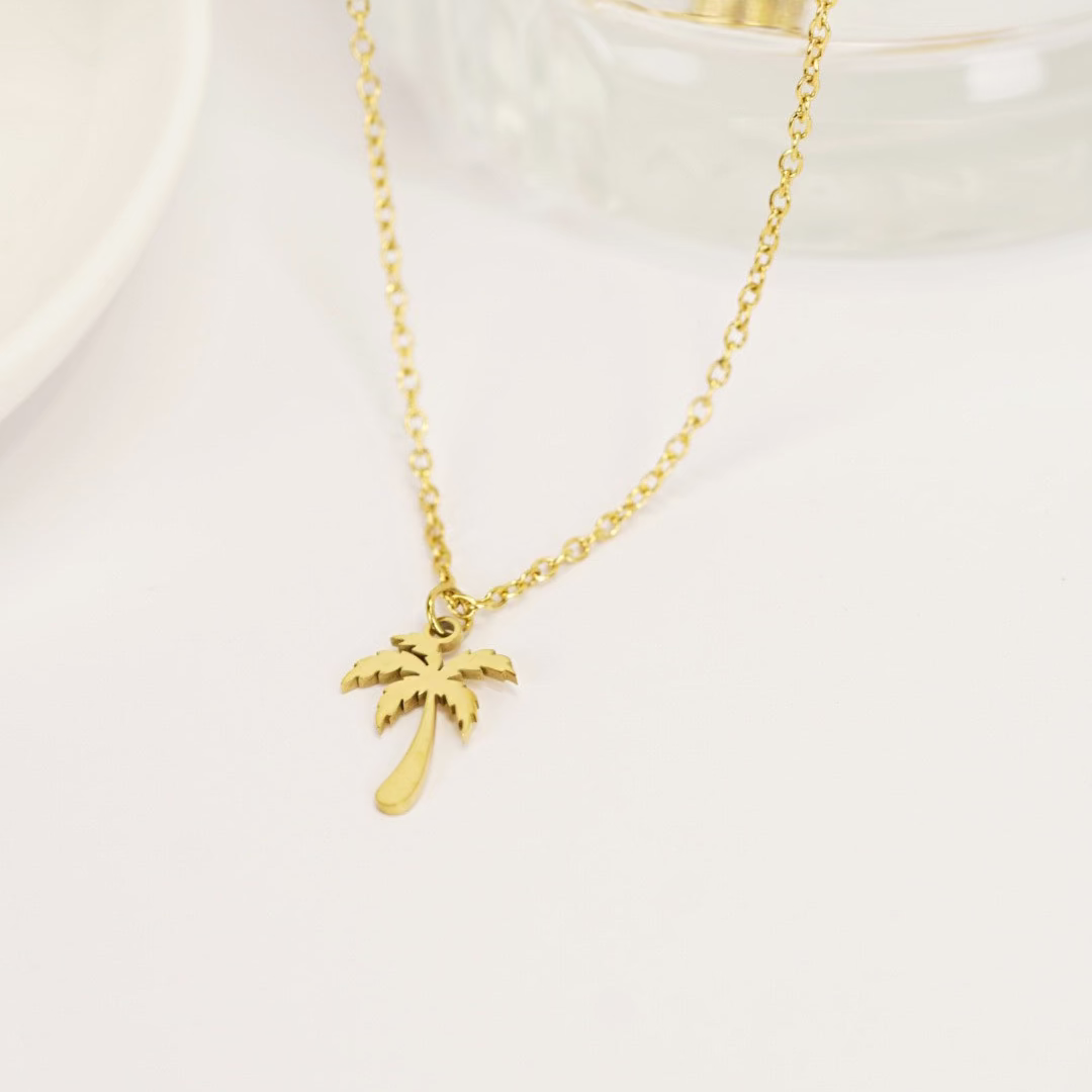 Palm Tree Pendant Necklace