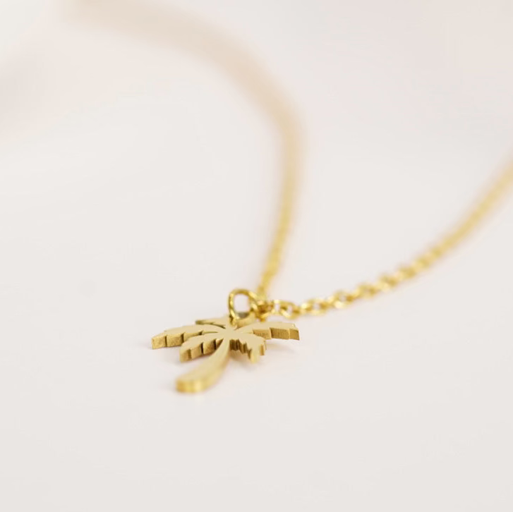Palm Tree Pendant Necklace