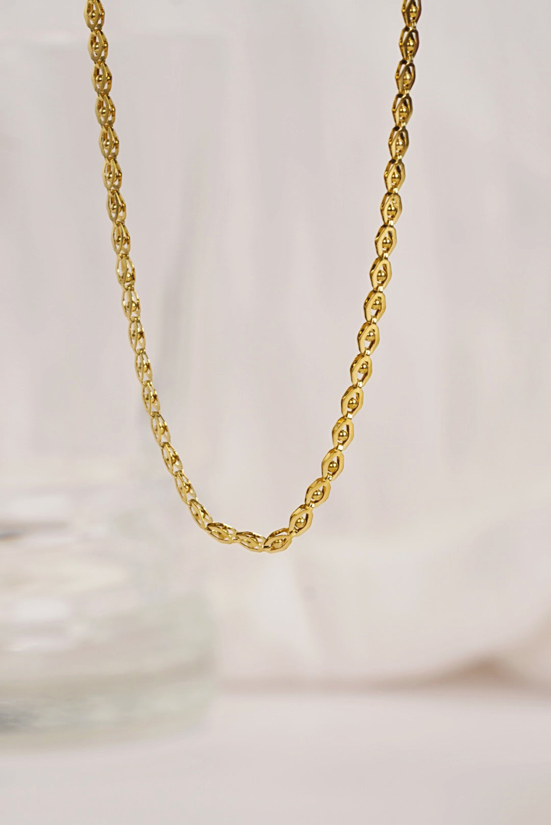 Golden Eye Chain Necklace