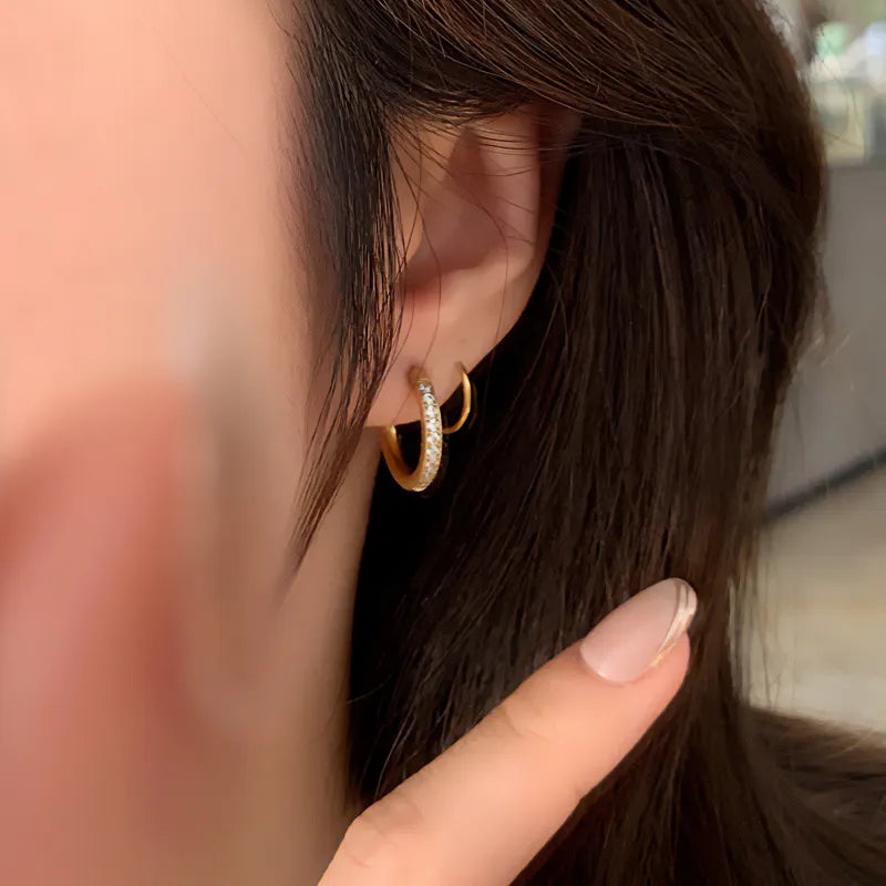CC Double Twist Hoop Earring