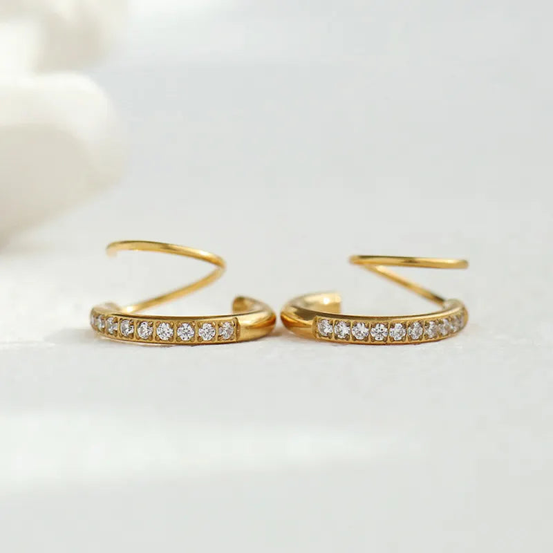 CC Double Twist Hoop Earring