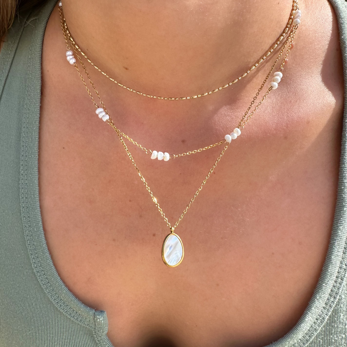 Mini Gold Bead Chain Choker