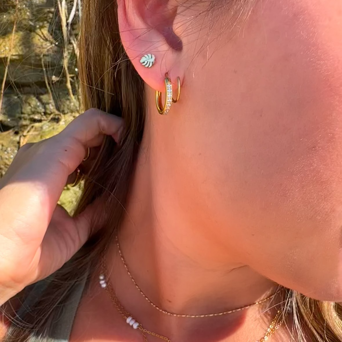 CC Double Twist Hoop Earring