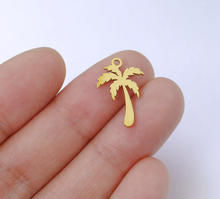 Palm Tree Pendant Necklace