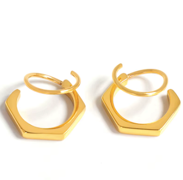 Hexagon Double Twist Hoop